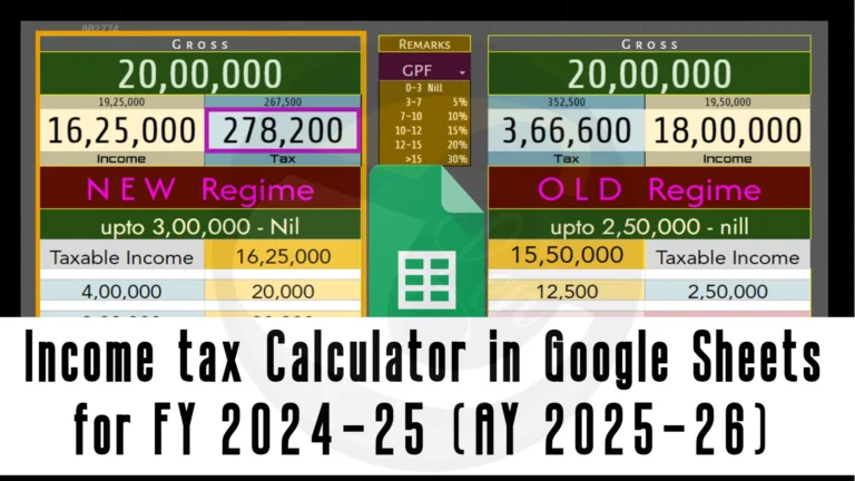 Build your own calculator for income tax calculations in Google Sheets